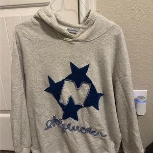 Aelfric Eden Gray Hoodie with Blue Star Design